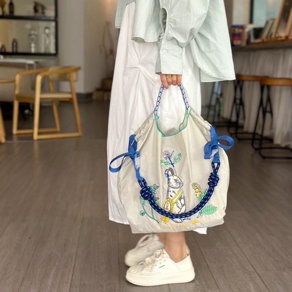 New Ball & Chain Eco Bag water proof with blue belt Size M - Picture 1 of 4